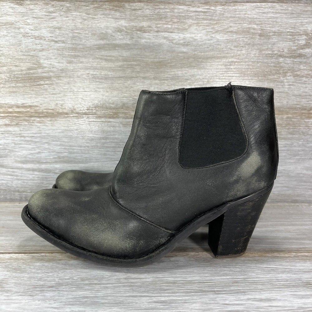Jeffrey Campbell Women's Block Heel Leather Chelsea Boots Size 9
